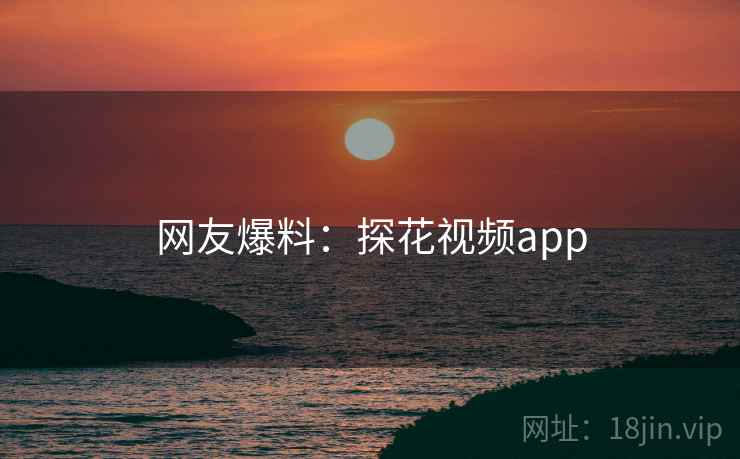网友爆料：探花视频app